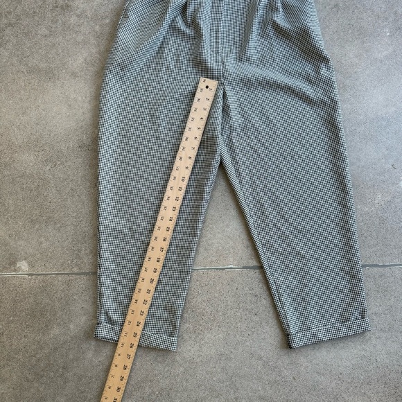 Topshop baggy houndstooth women’s “men’swear” pleated trousers SZ 8 pockets - Picture 5 of 16